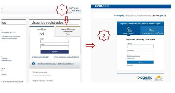 DGI · Servicios en línea - Nueva versión de ID Uruguay